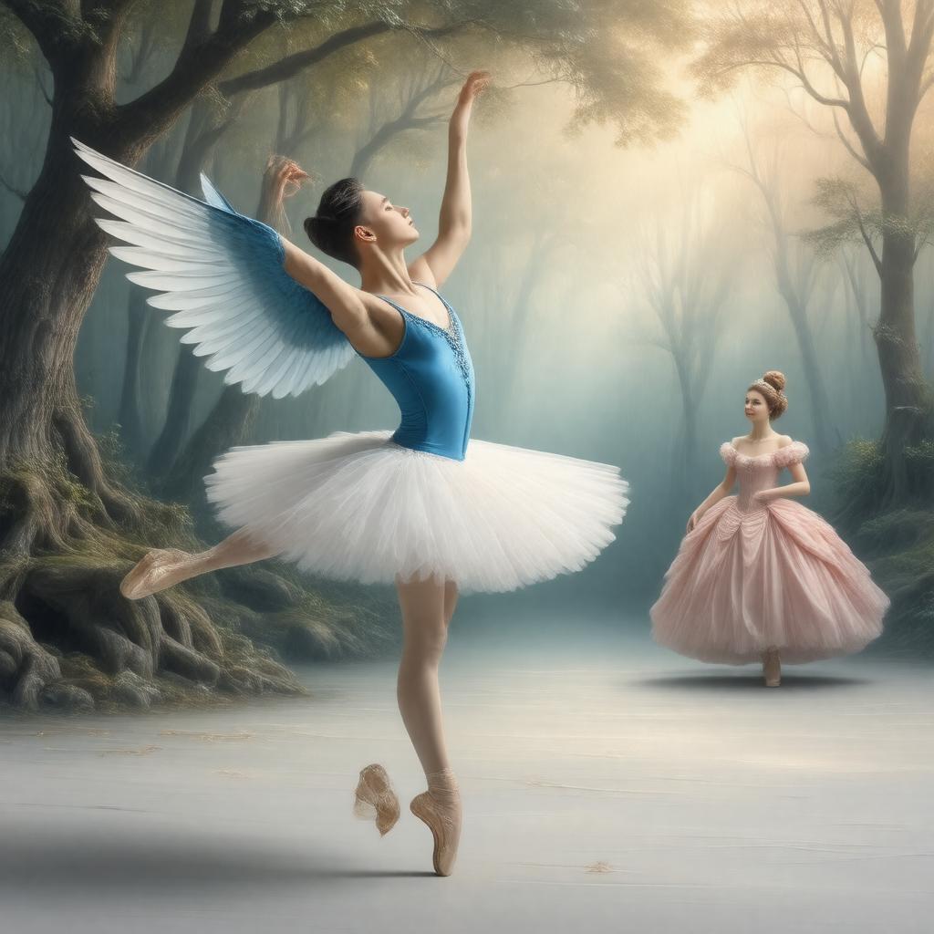 AI-created image of The Bluebird (ballet)