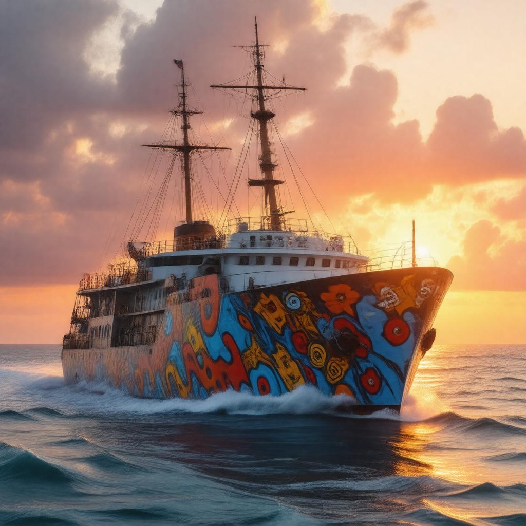 AI-created image of The Boat That Rocked