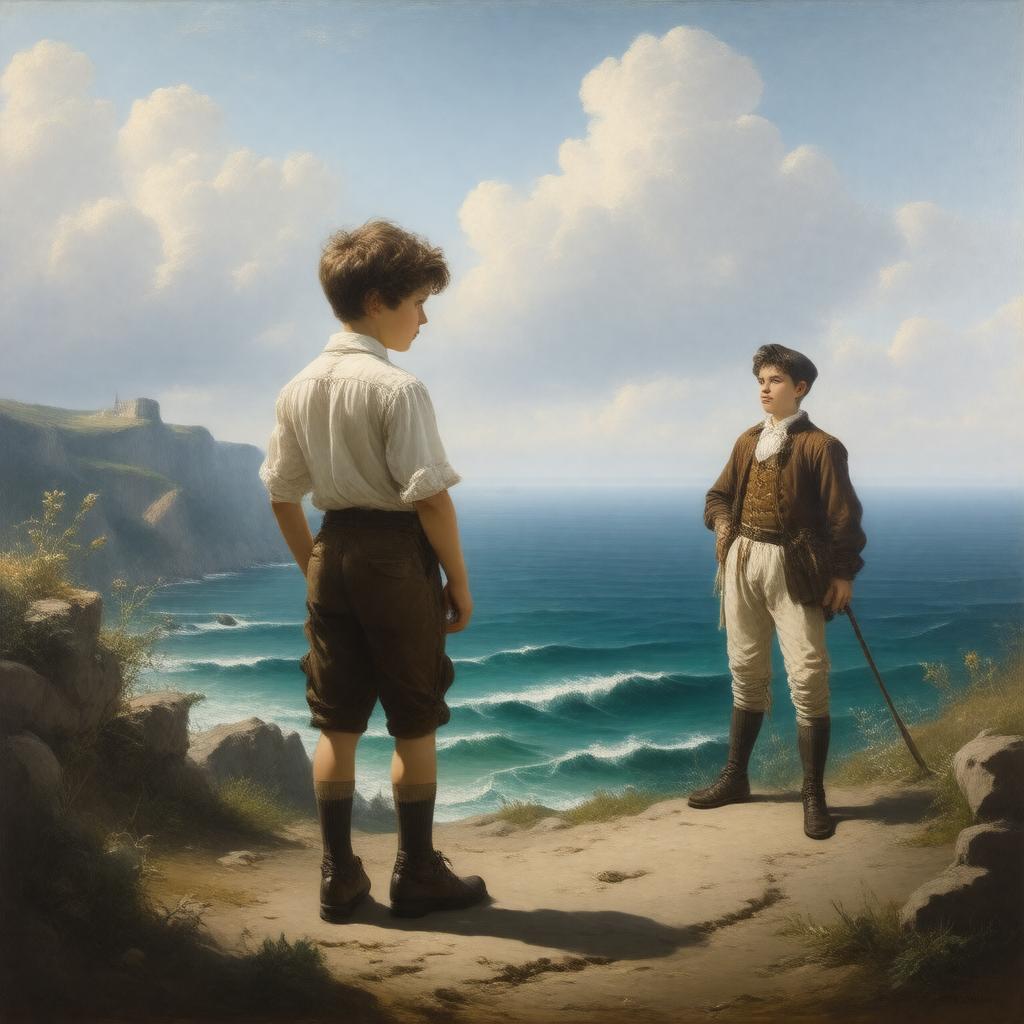 AI-created image of The Boyhood of Raleigh