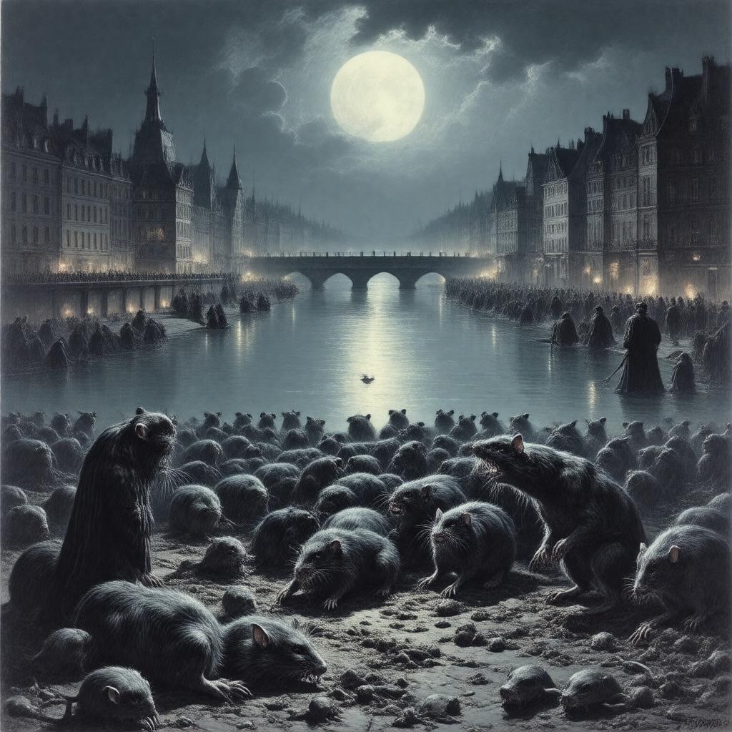 AI-created image of The Burial of the Rats