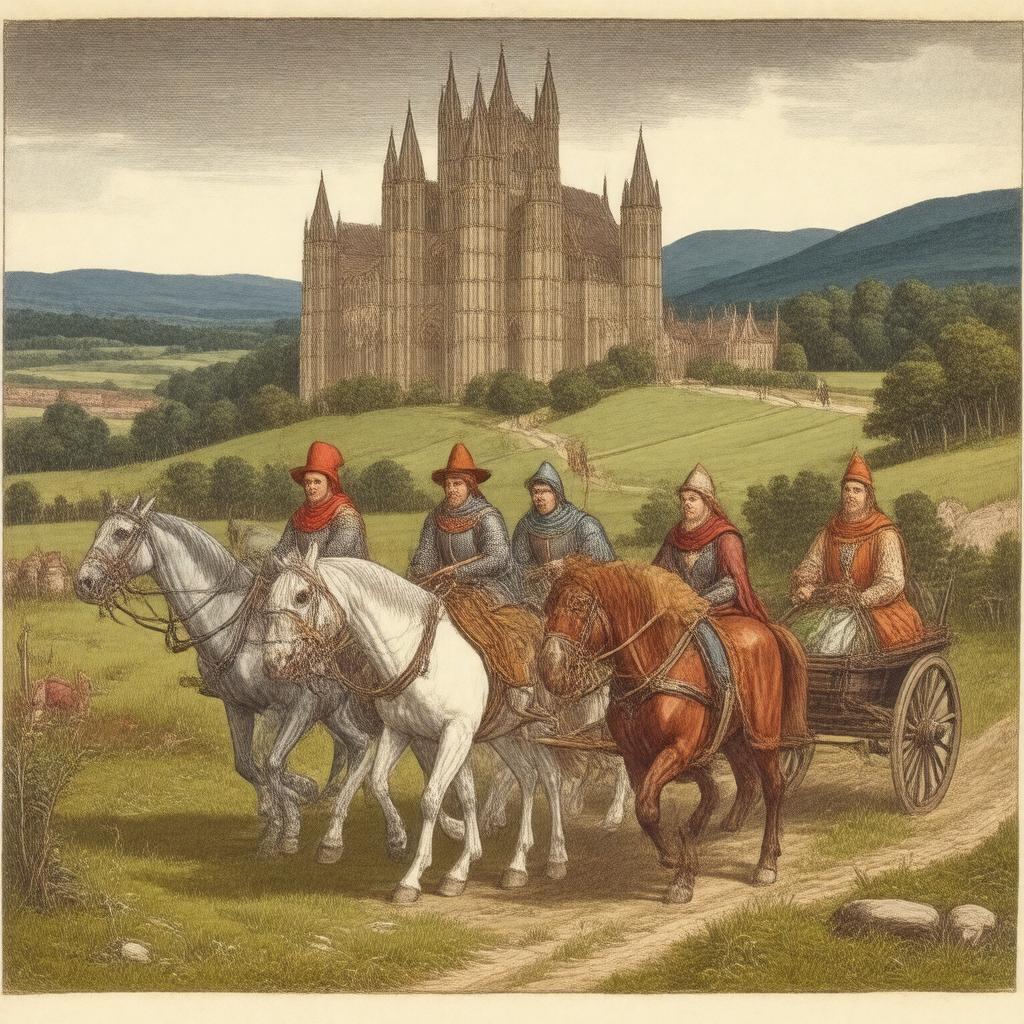 AI-created image of The Canterbury Tales