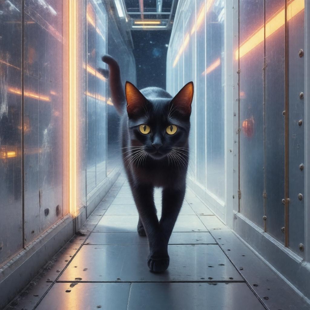 AI-created image of The Cat Who Walks Through Walls