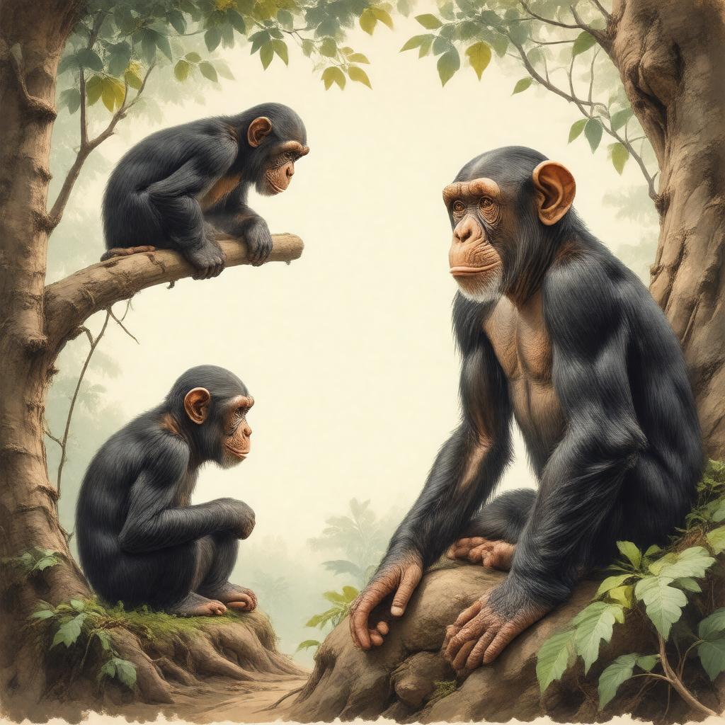 Click to view larger image AI-created image of The Chimpanzees of Gombe