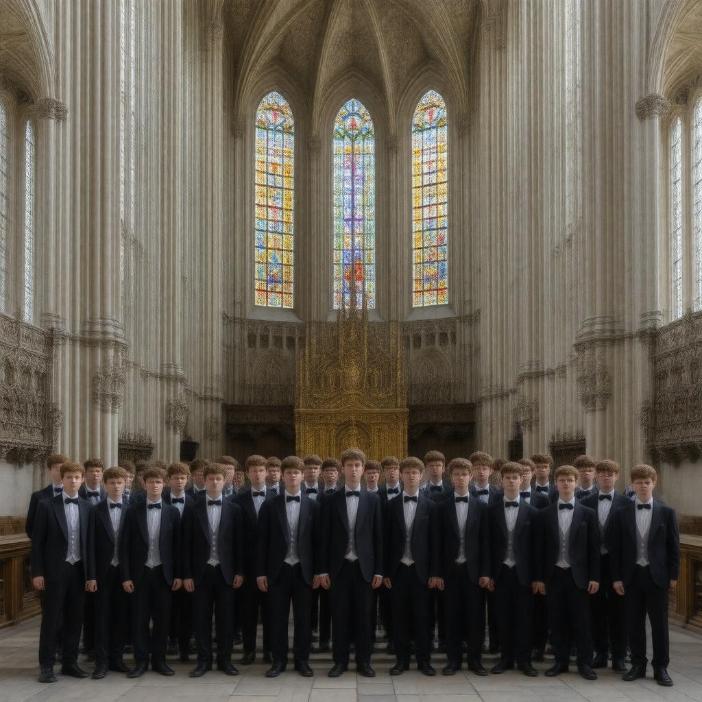 AI-created image of The Choir of St John's College, Cambridge