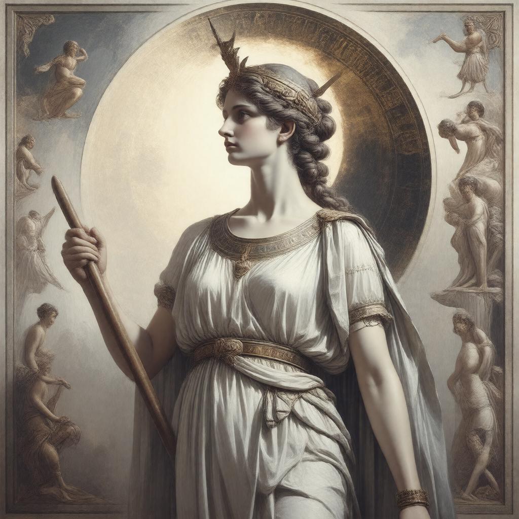 AI-created image of The Club-bearing Fate