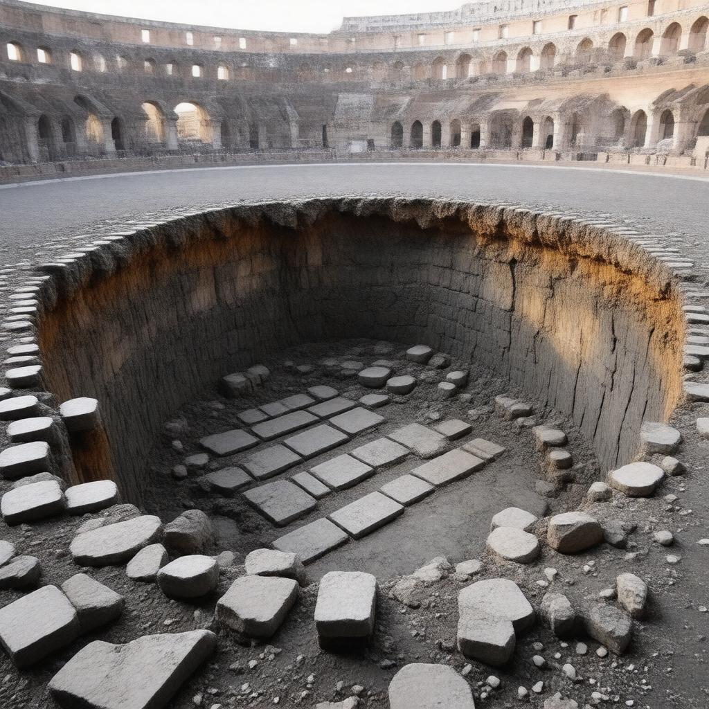AI-created image of The Colosseum Sinkhole