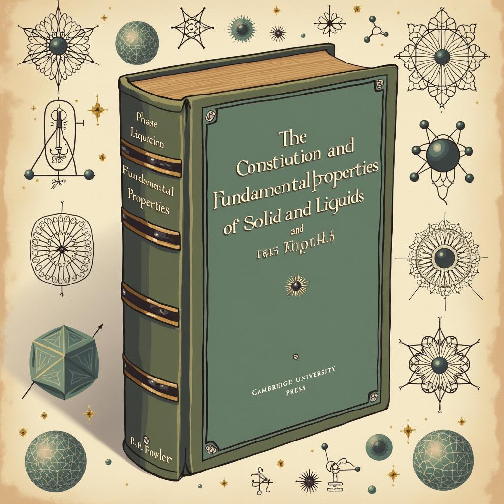 AI-created image of The Constitution and Fundamental Properties of Solids and Liquids