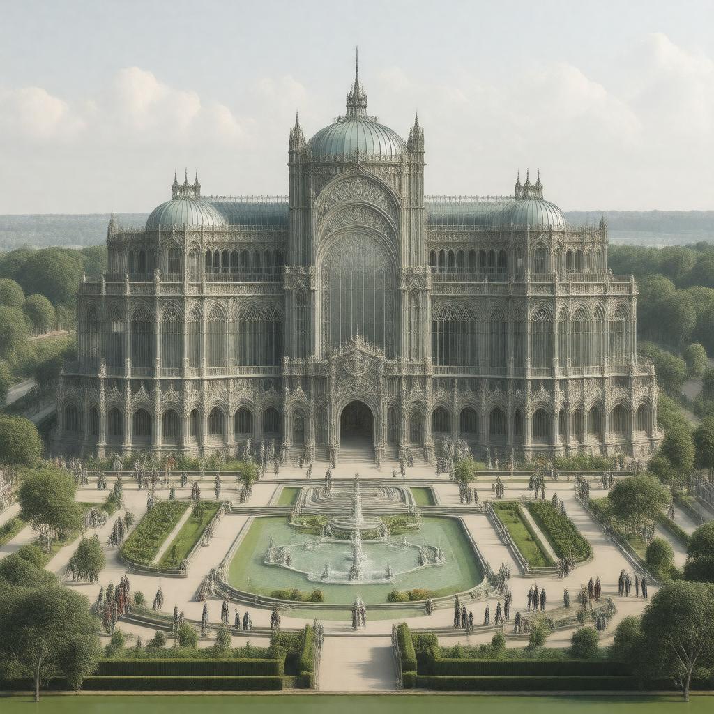 AI-created image of The Crystal Palace (building)