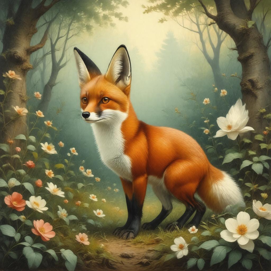AI-created image of The Cunning Little Vixen