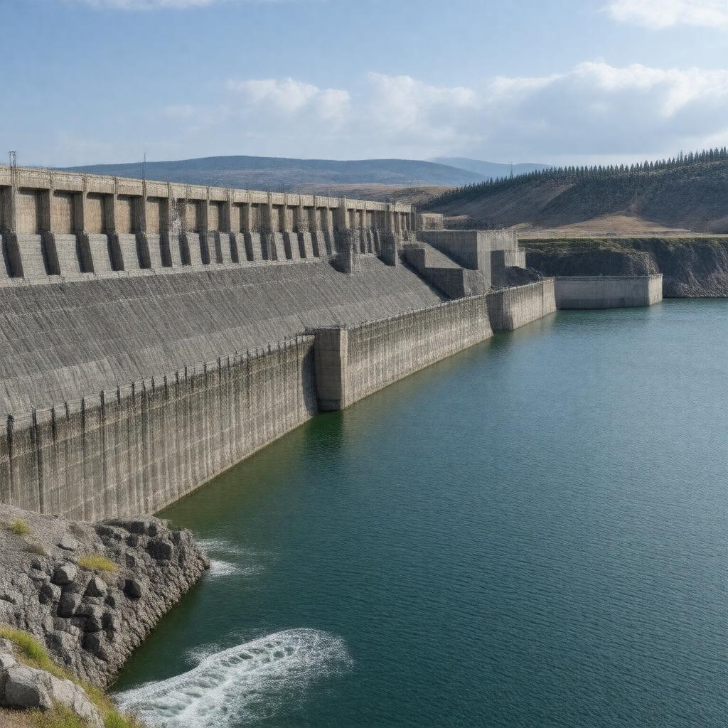 AI-created image of The Dalles Dam