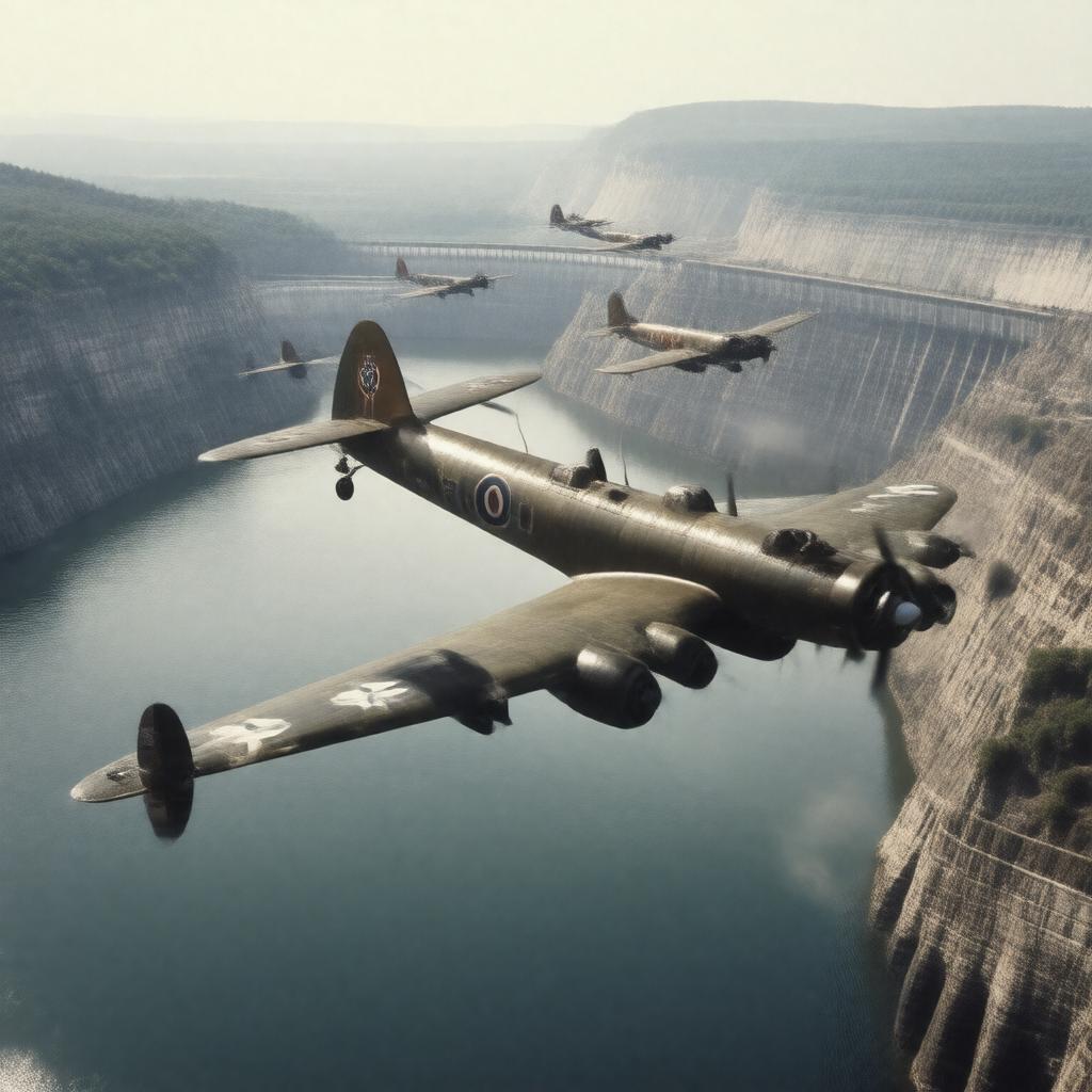 AI-created image of The Dam Busters