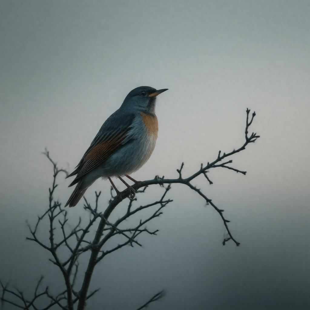 AI-created image of The Darkling Thrush