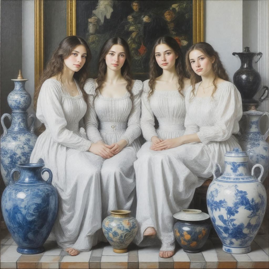 AI-created image of The Daughters of Edward Darley Boit by John Singer Sargent