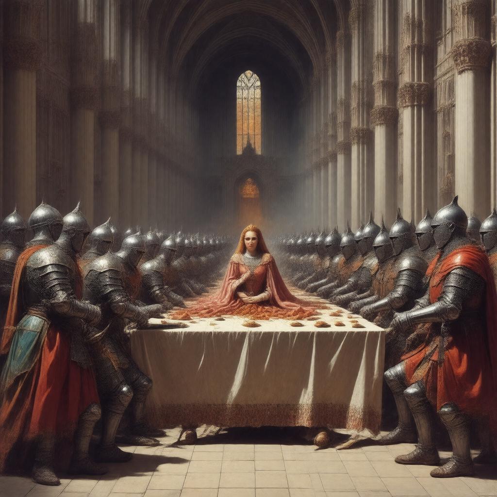 AI-created image of The Defence of Guenevere (poem)