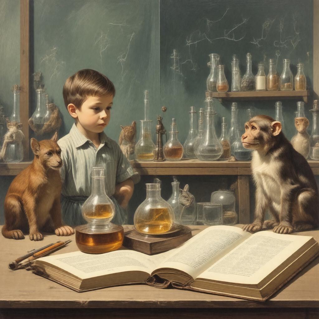 Click to view larger image AI-created image of The Delayed Reaction in Animals and Children