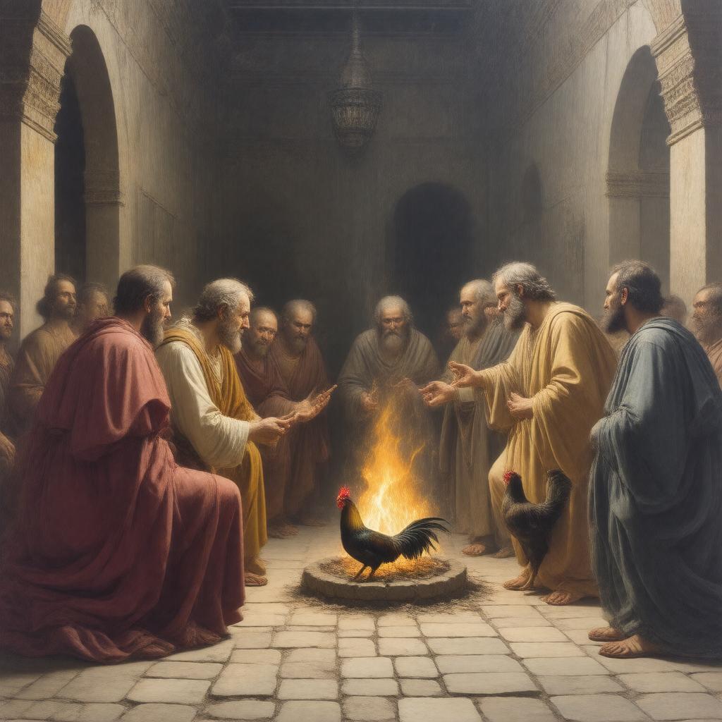 AI-created image of The Denial of Saint Peter