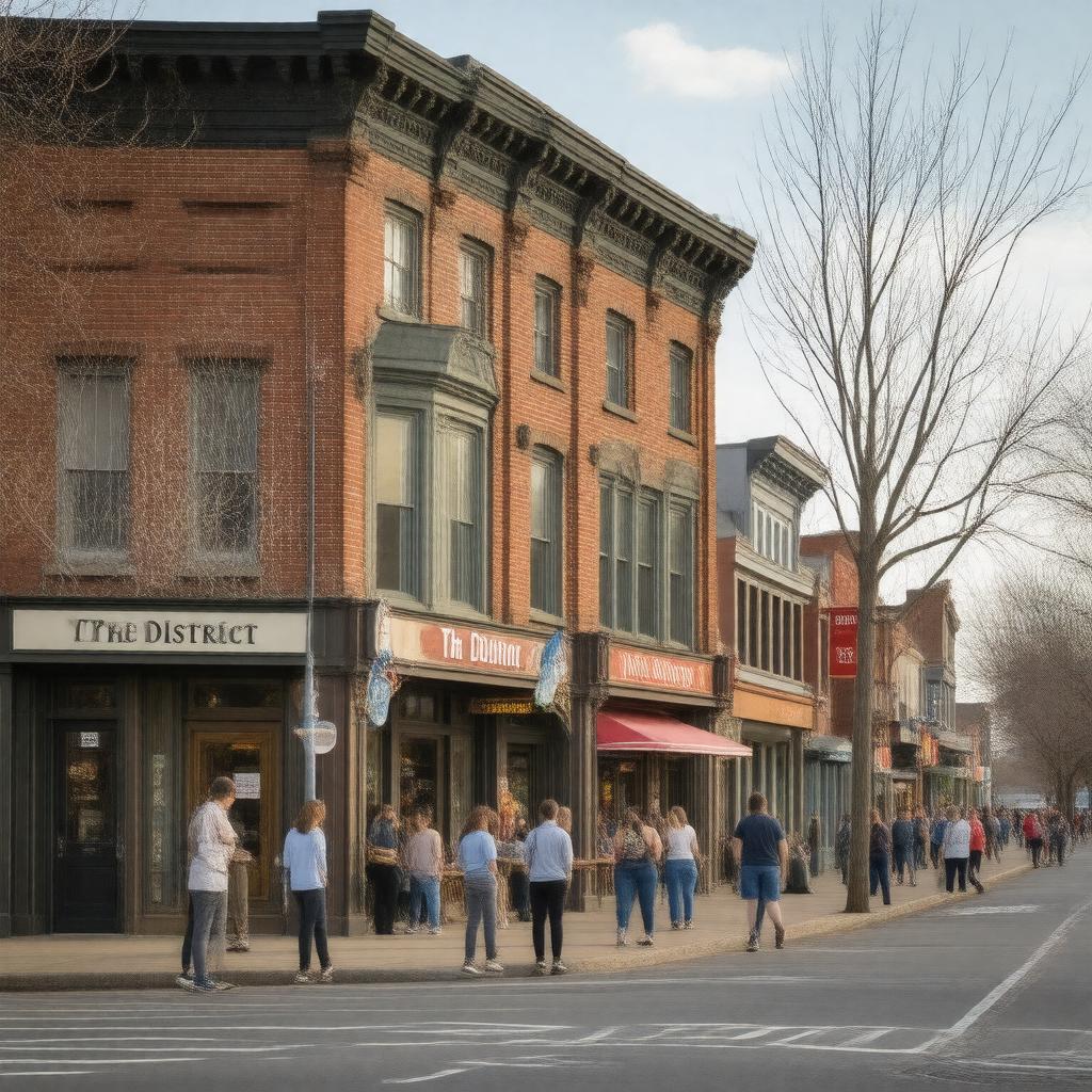 AI-created image of The District (Columbia, Missouri)