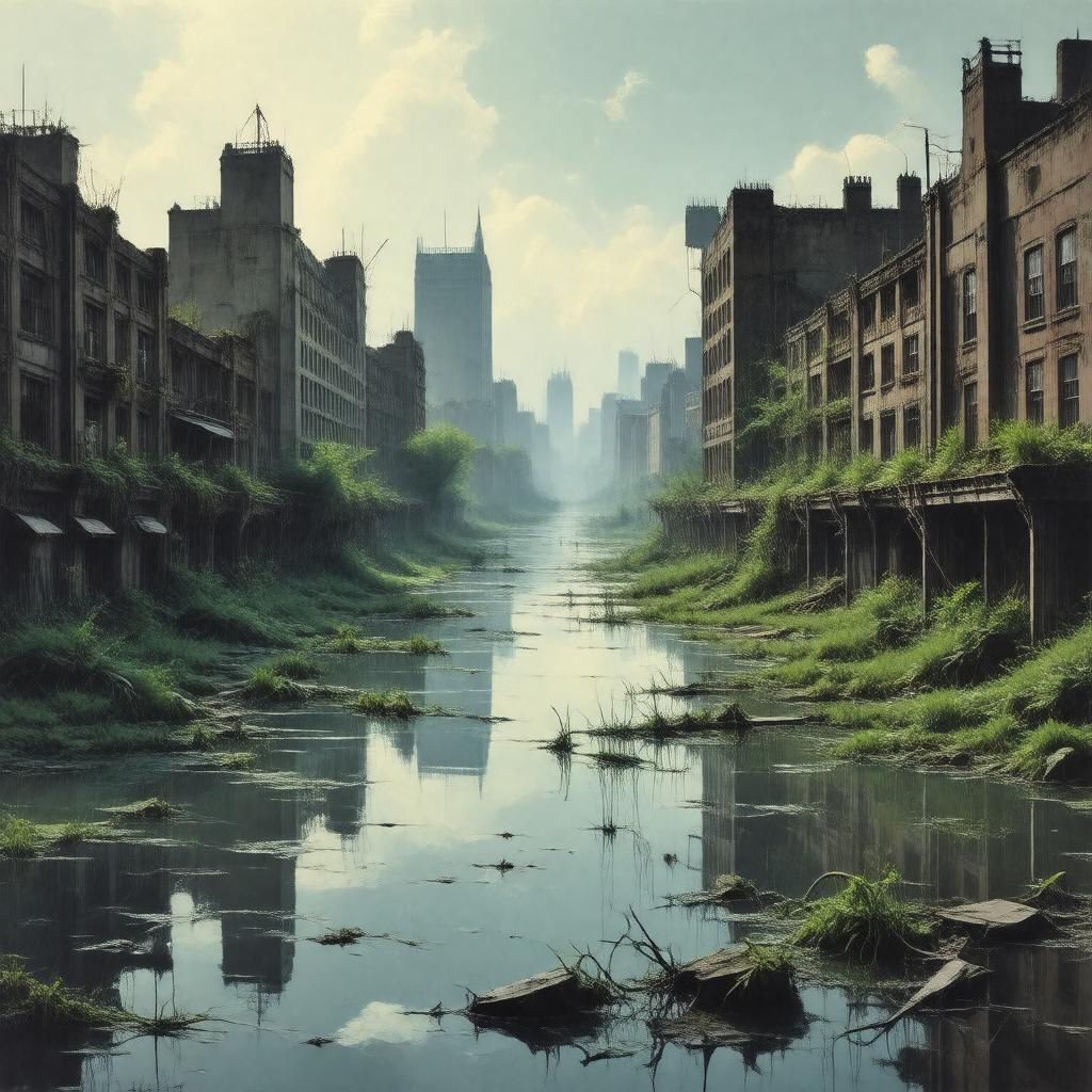 AI-created image of The Drowned World