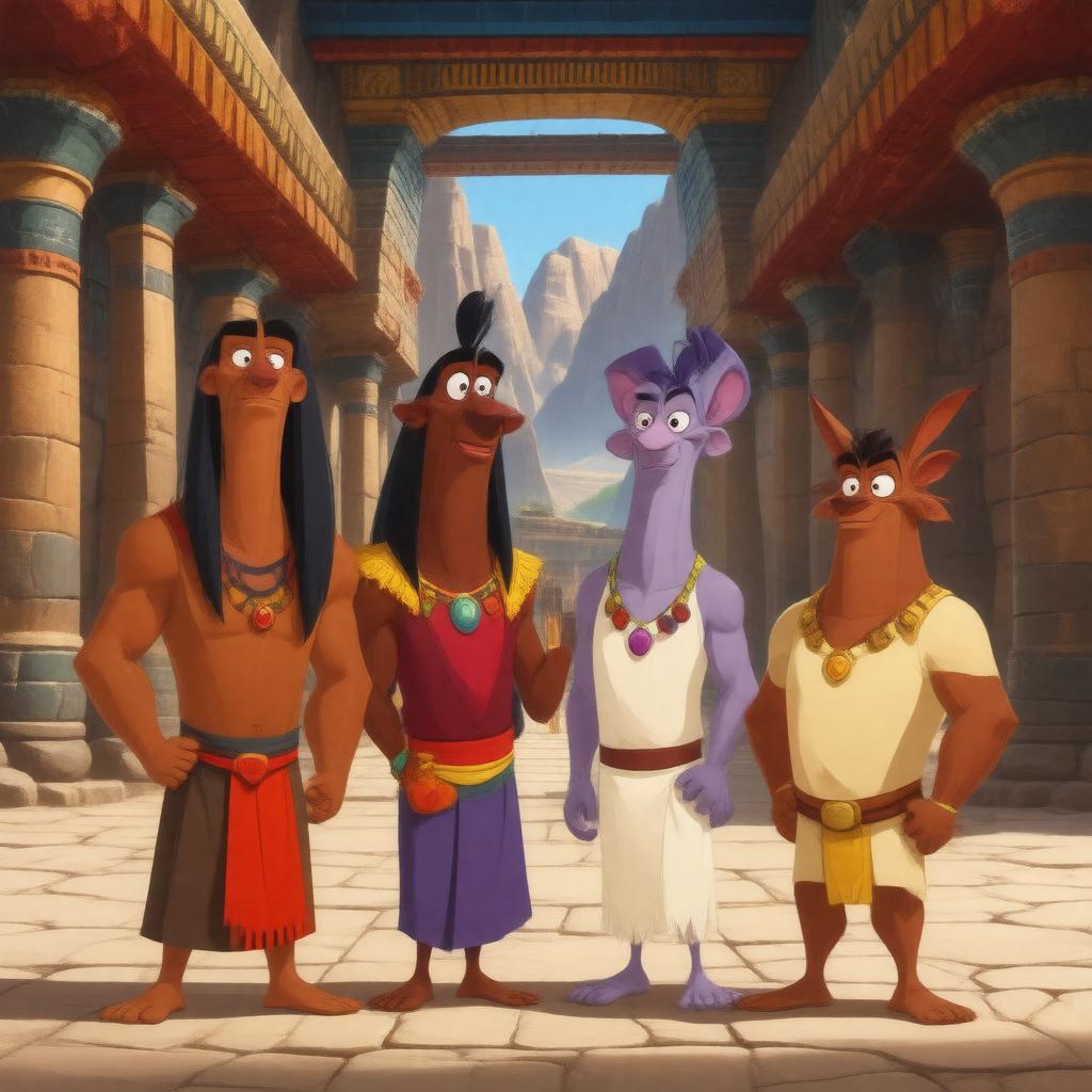 AI-created image of The Emperor's New Groove