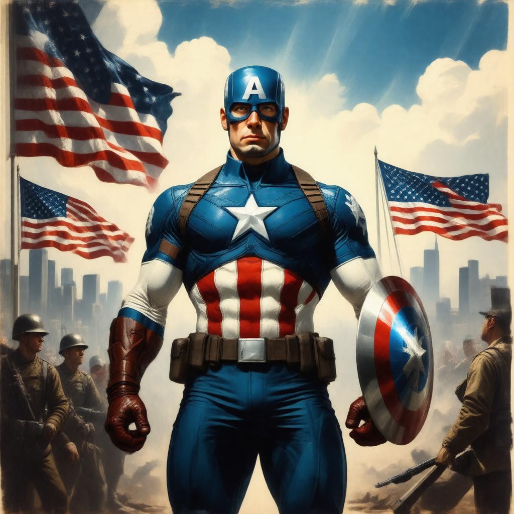 AI-created image of The First Avenger