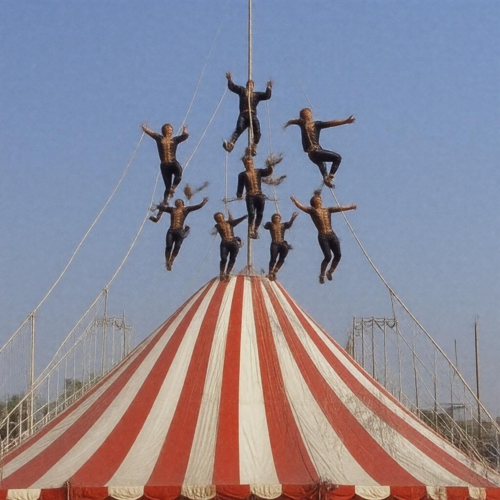 AI-created image of The Flying Wallendas