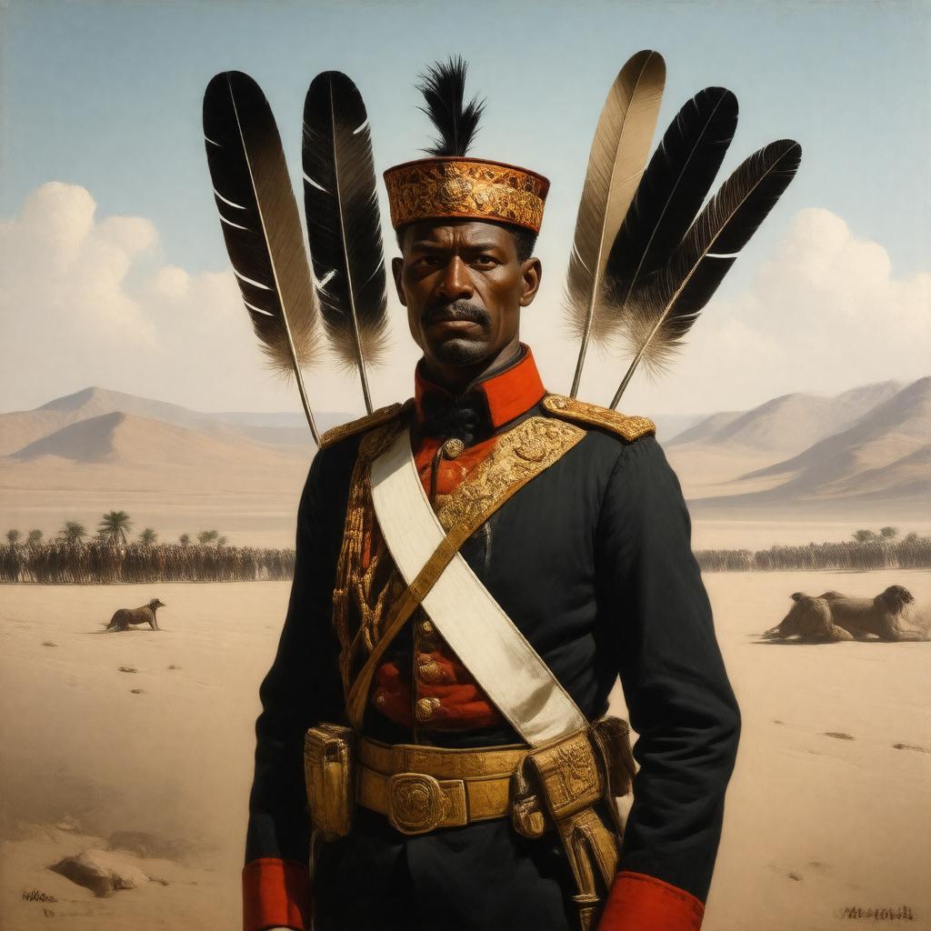 AI-created image of The Four Feathers