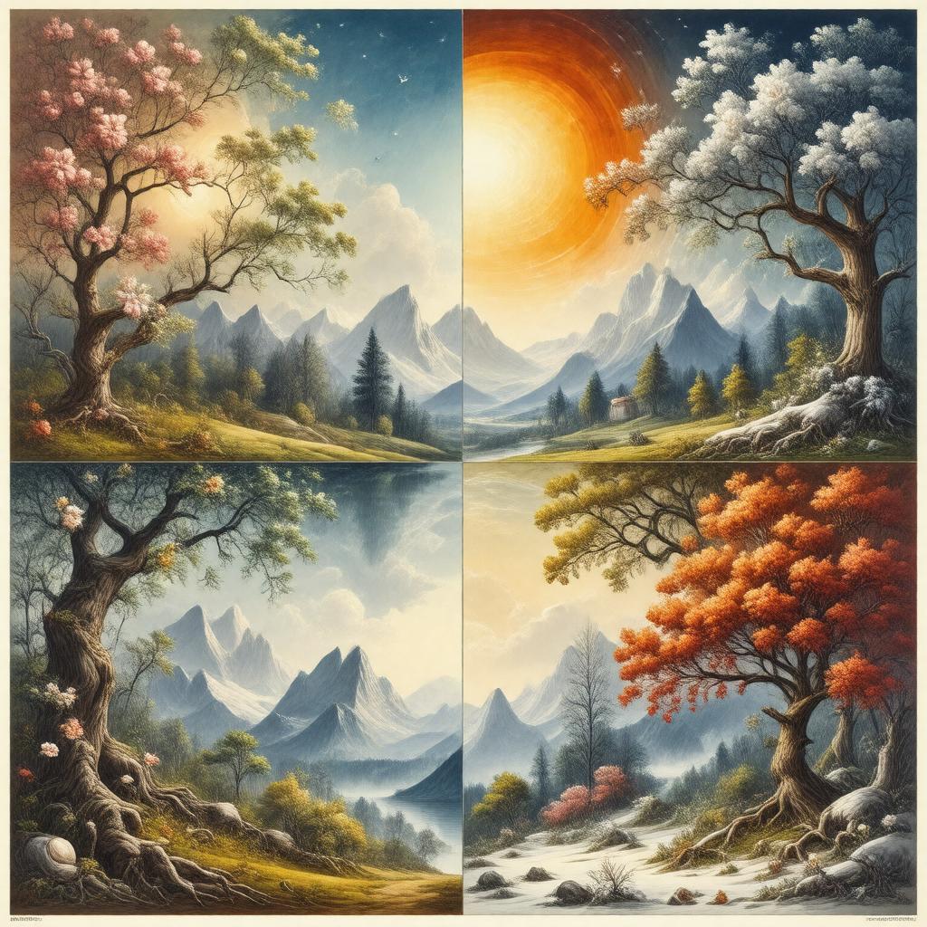 AI-created image of The Four Seasons