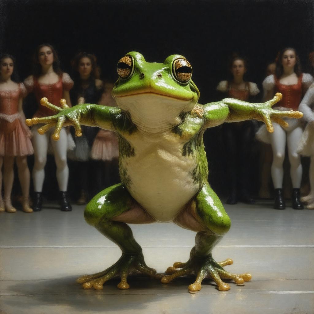 AI-created image of The Frog (ballet)