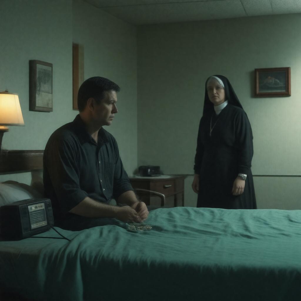 AI-created image of The Gambler, the Nun, and the Radio