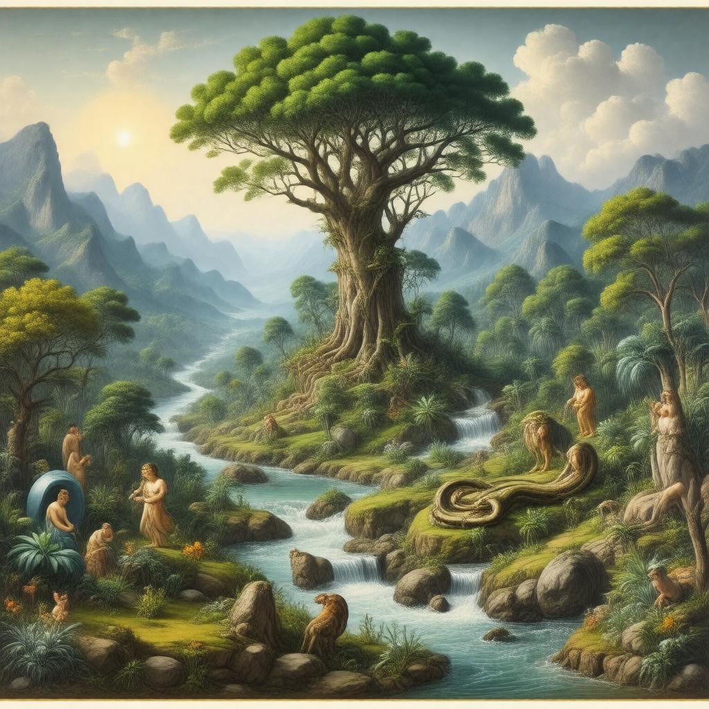 AI-created image of The Garden of Eden