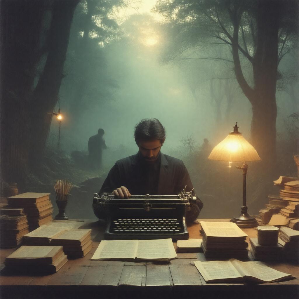 AI-created image of The Ghost Writer