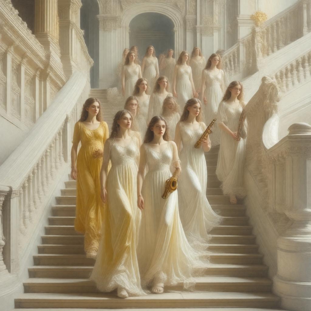 AI-created image of The Golden Stairs