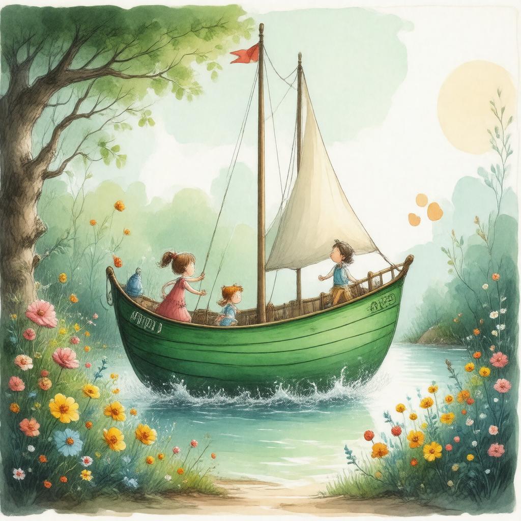 AI-created image of The Green Ship