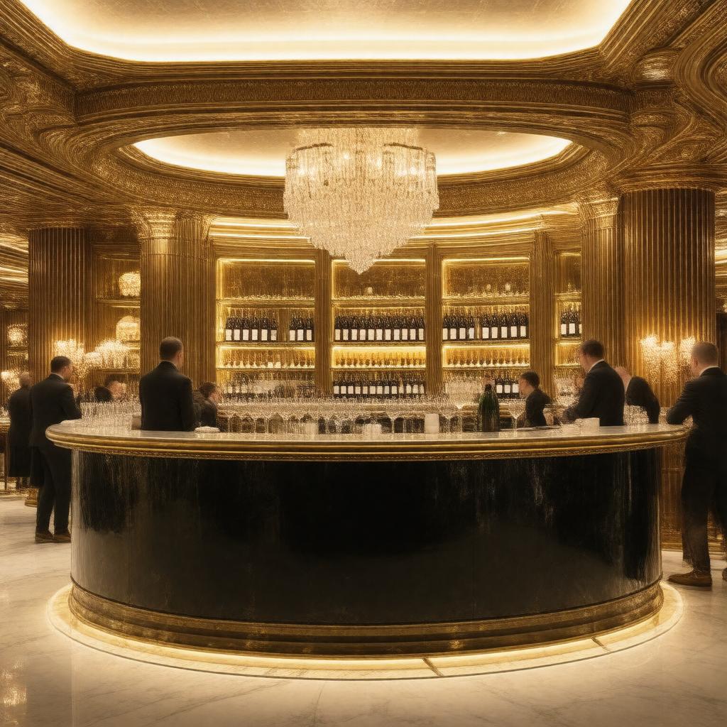 AI-created image of The Harrods Champagne Bar
