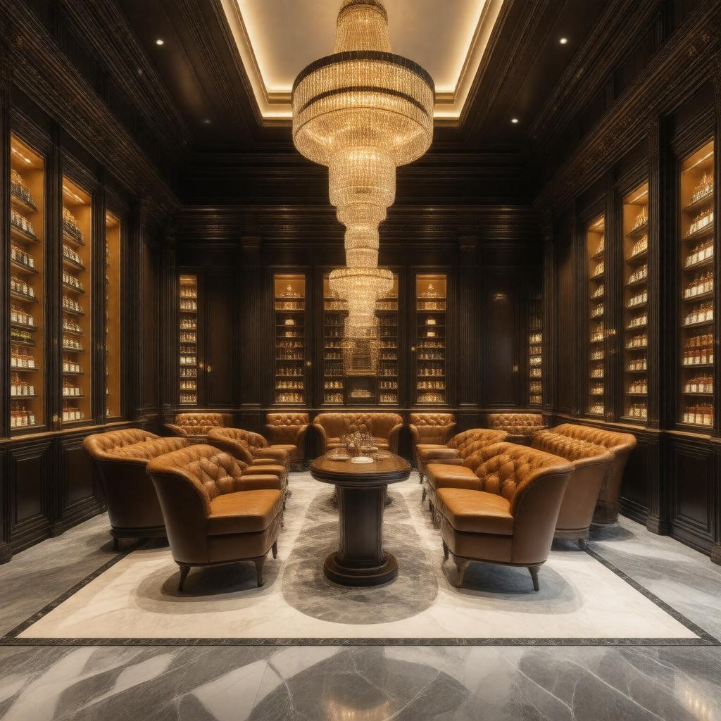 AI-created image of The Harrods Cigar Room