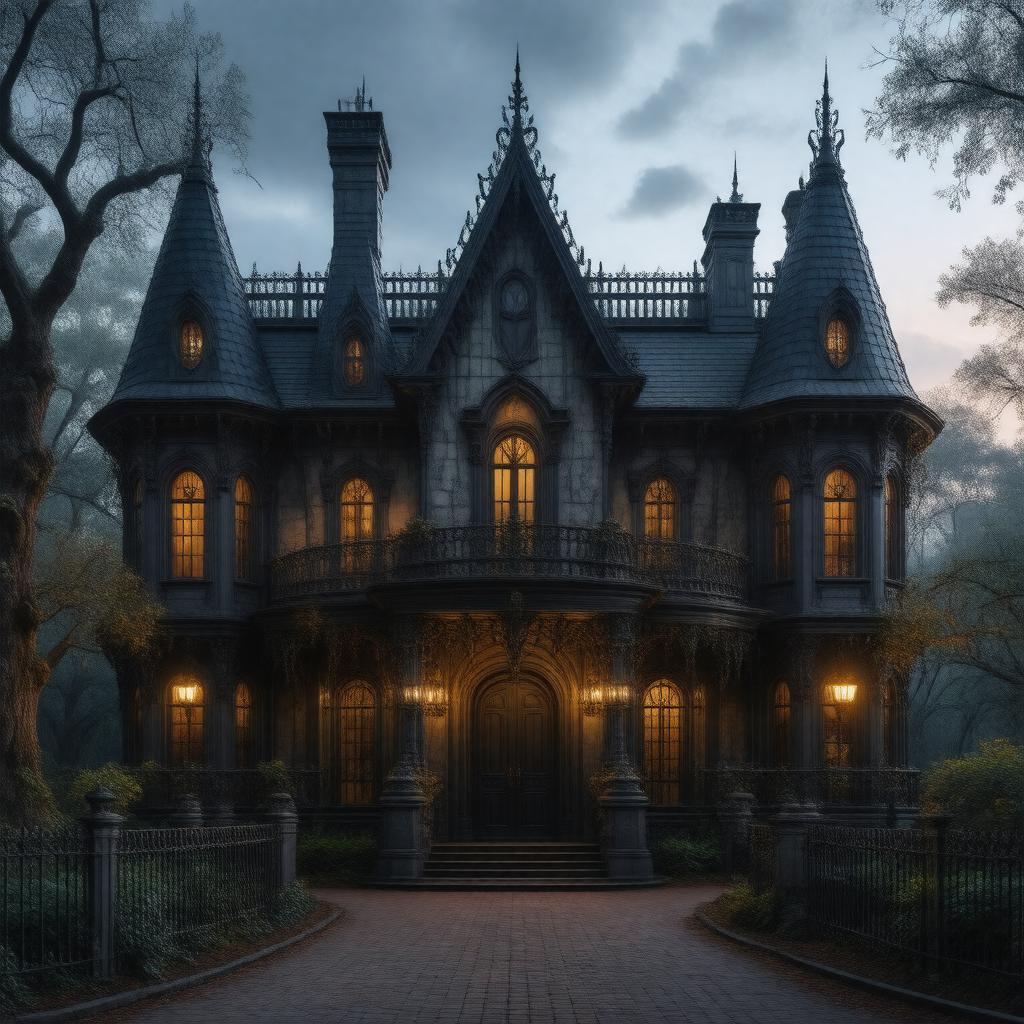 AI-created image of The Haunted Mansion