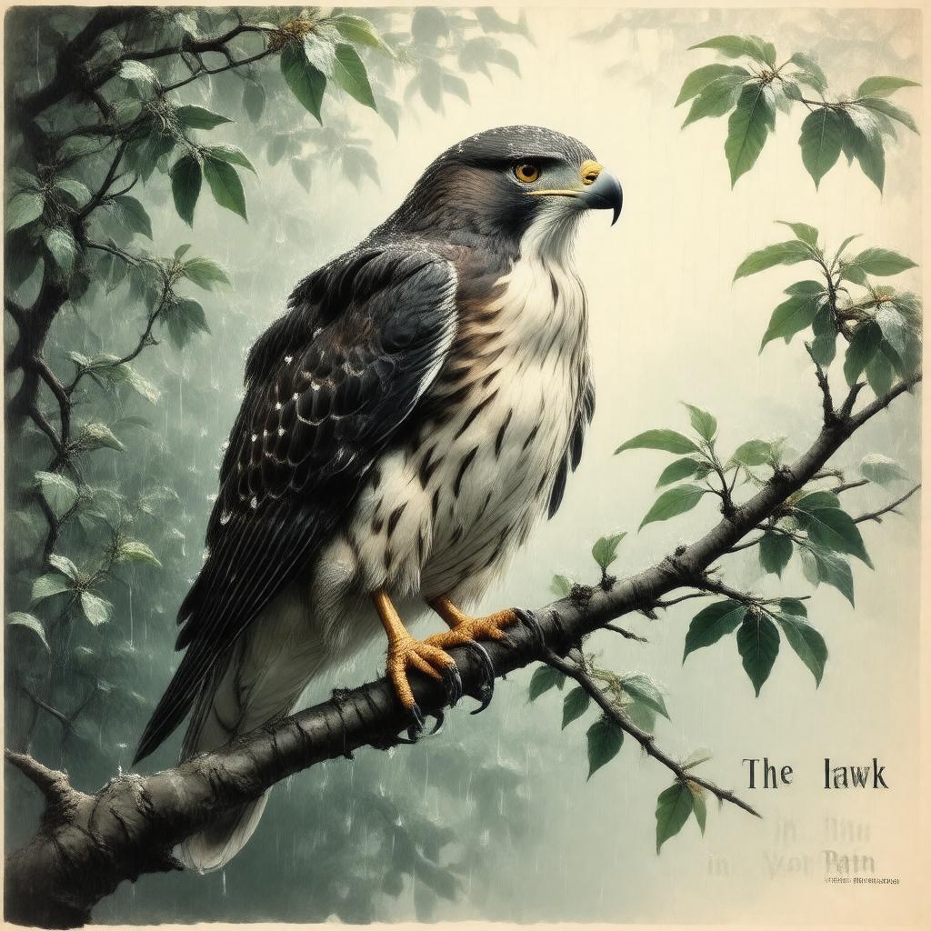 AI-created image of The Hawk in the Rain