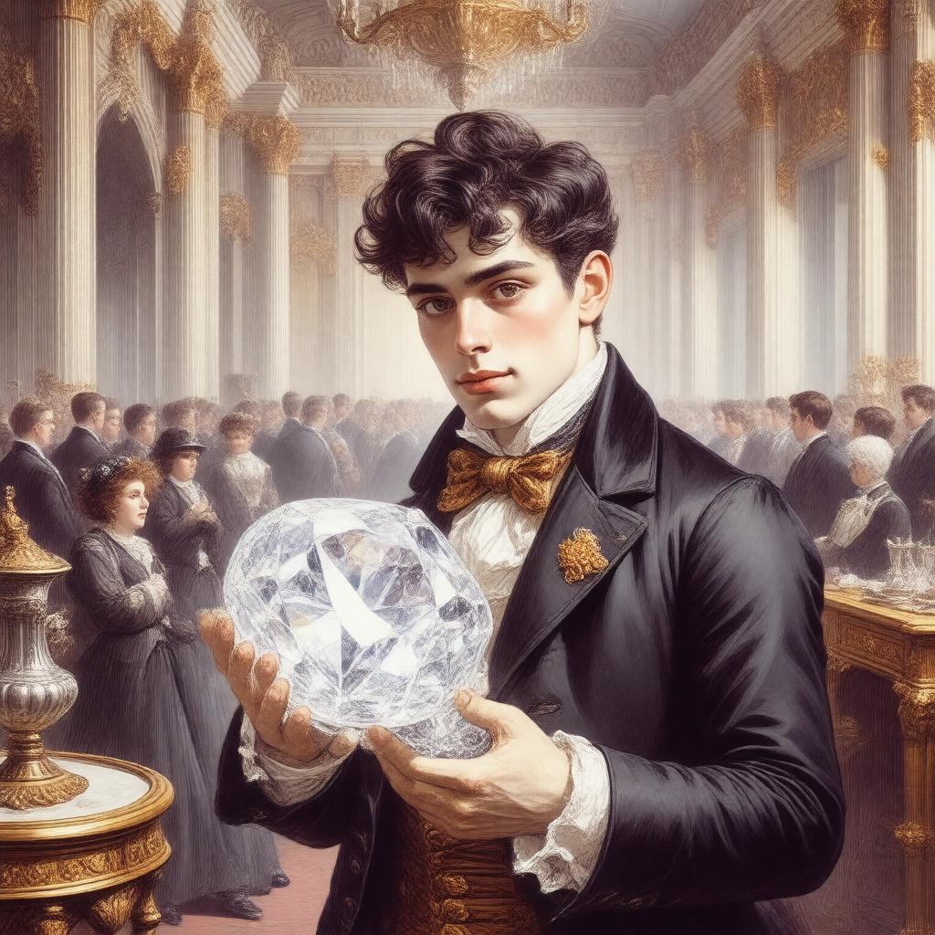 AI-created image of The History of Samuel Titmarsh and the Great Hoggarty Diamond