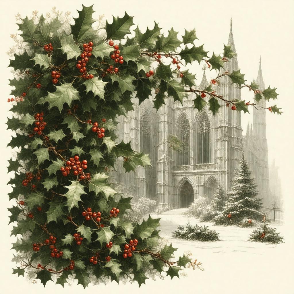 AI-created image of The Holly and the Ivy
