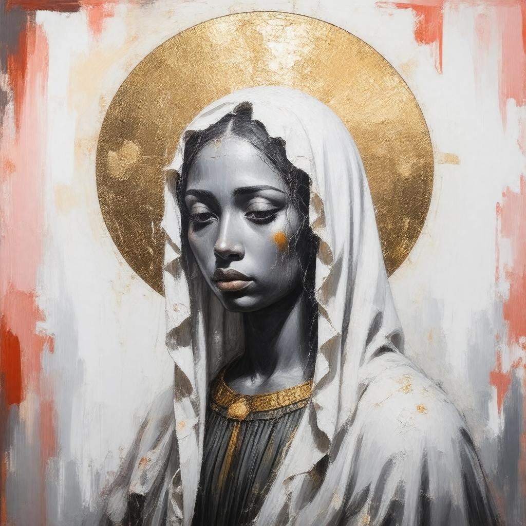 AI-created image of The Holy Virgin Mary (painting)