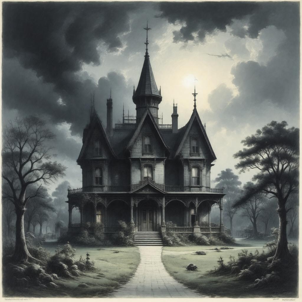 AI-created image of The House of the Seven Gables