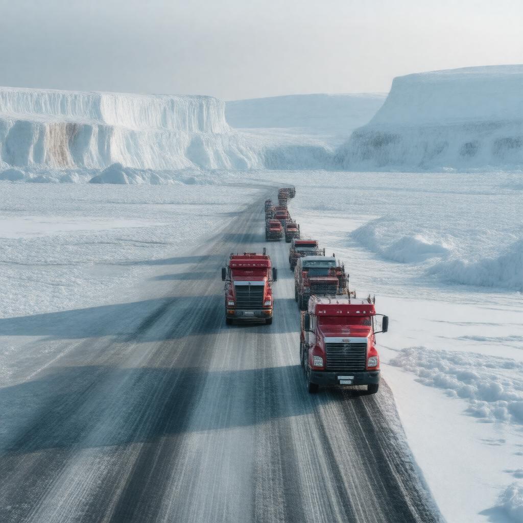 AI-created image of The Ice Road