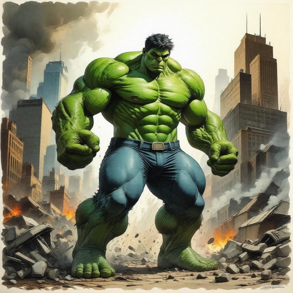 AI-created image of The Incredible Hulk