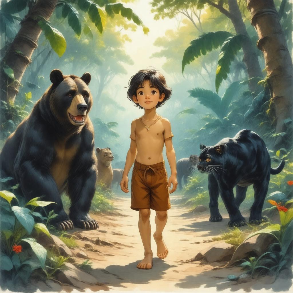 AI-created image of The Jungle Book