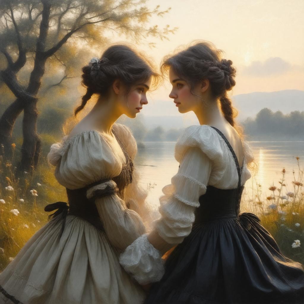 AI-created image of The Kiss of Morning