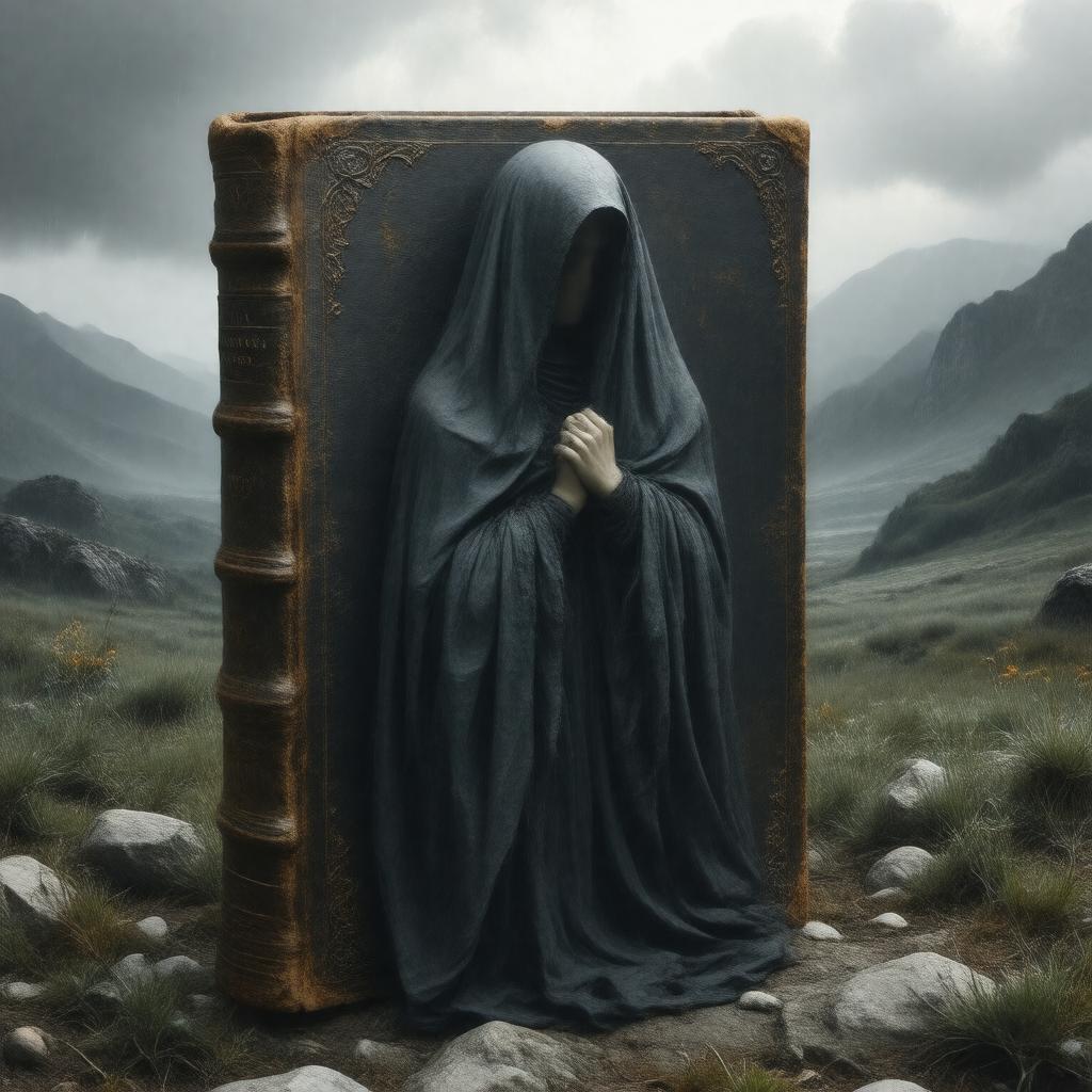 AI-created image of The Lady of the Shroud