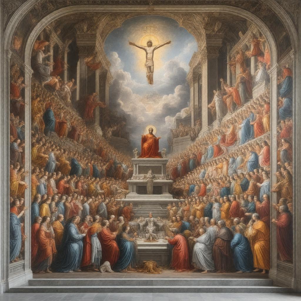 AI-created image of The Last Judgment (Michelangelo)