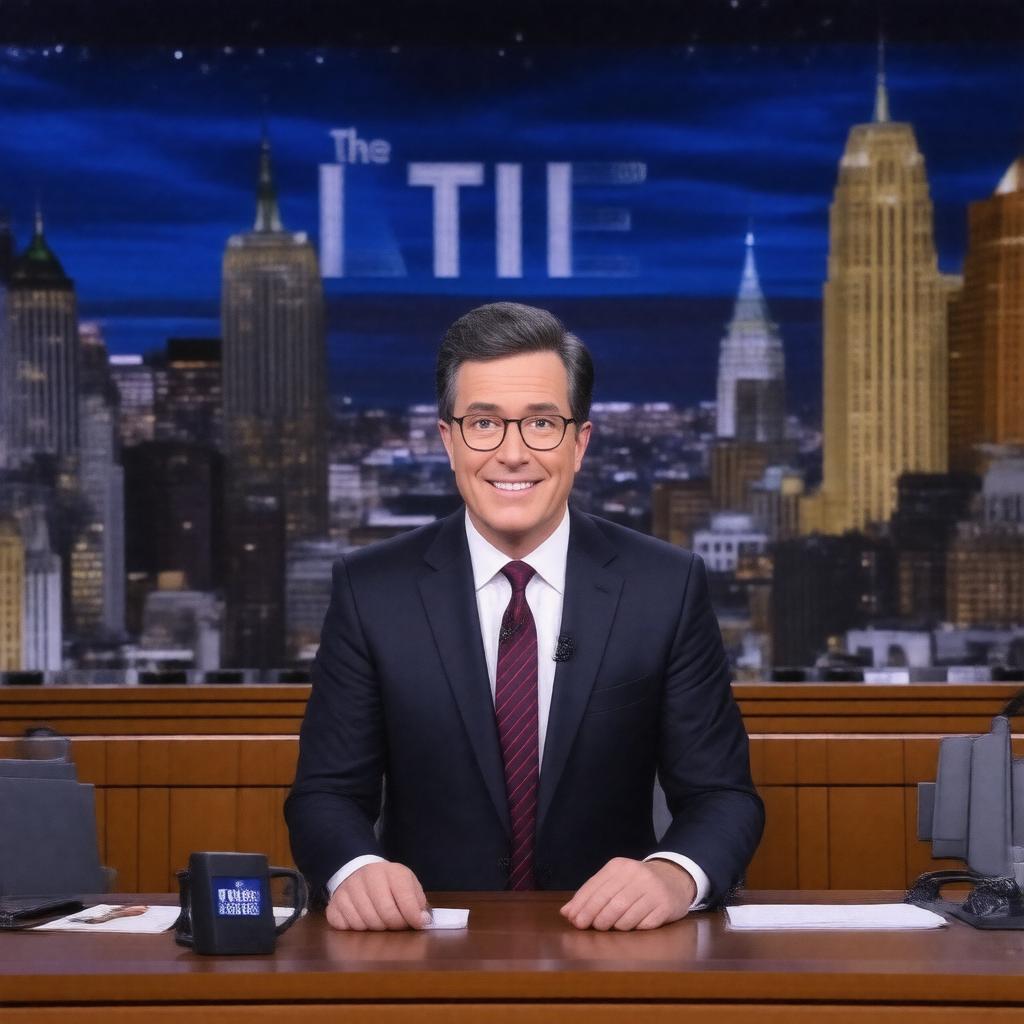 AI-created image of The Late Show with Stephen Colbert