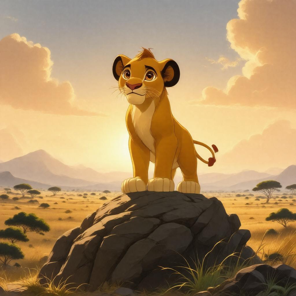 AI-created image of The Lion King