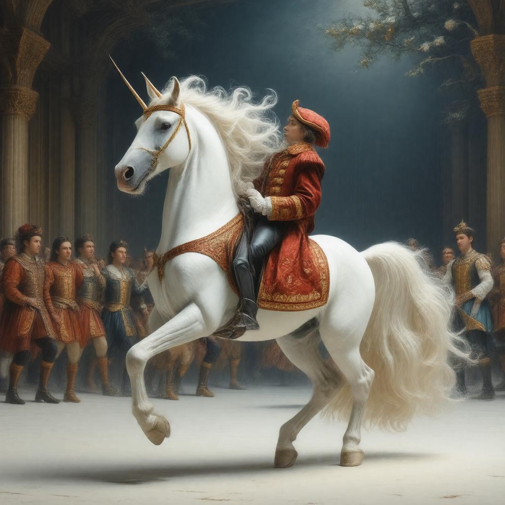 AI-created image of The Little Humpbacked Horse (ballet)